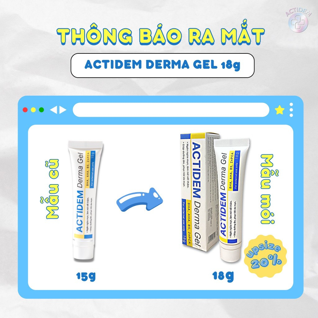 Gel Giảm Mụn Giảm Thâm Actidem Derma Gel 18g