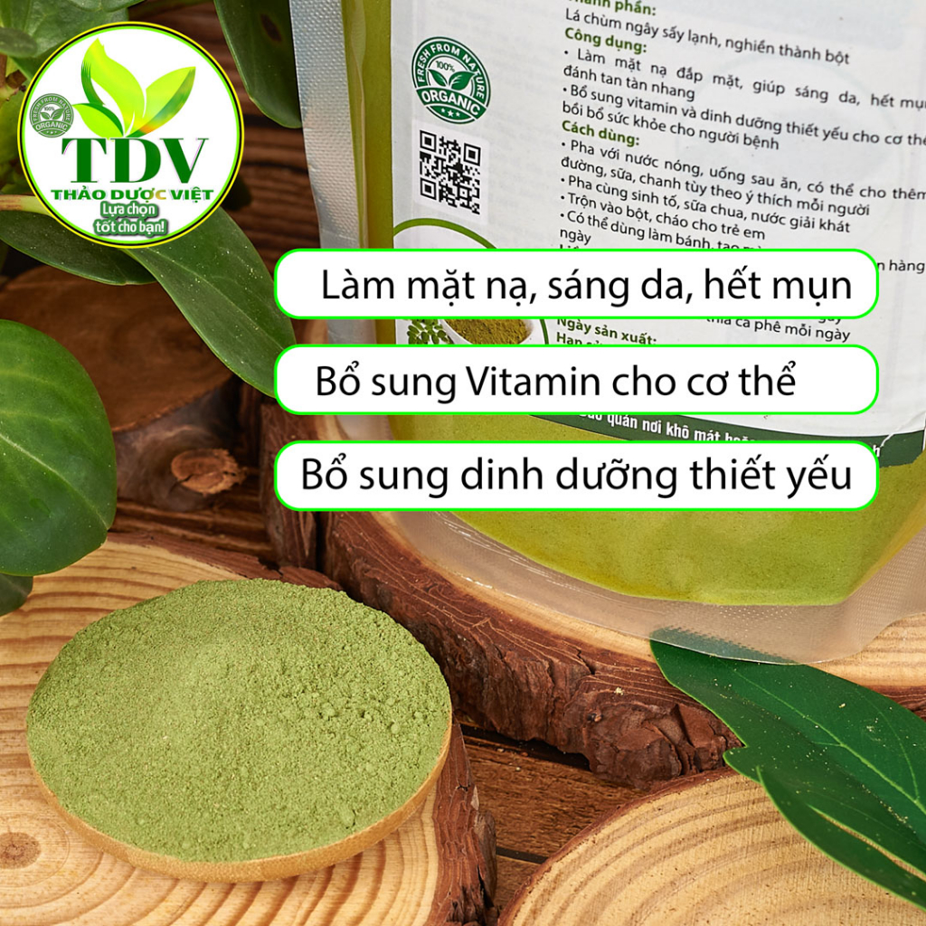 1kg bột chùm ngây sấy lạnh Thảo Dược Việt 2 gói 500g