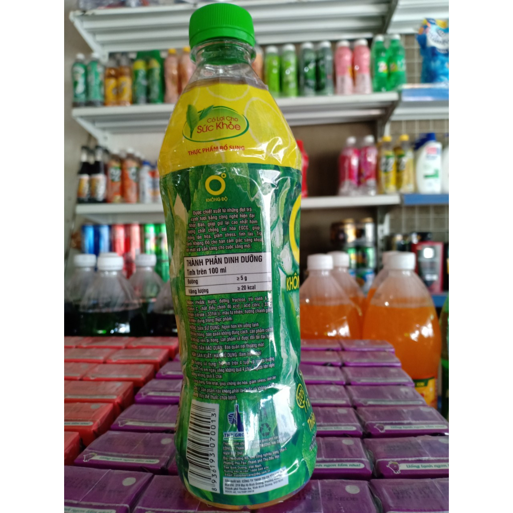 Nước trà xanh không độ chai 455ml