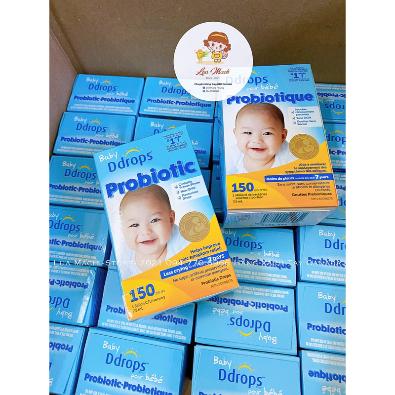 Men Vi Sinh Ddrops Baby Probiotic Drops Canada dạng chai thuỷ tinh 7,5ml