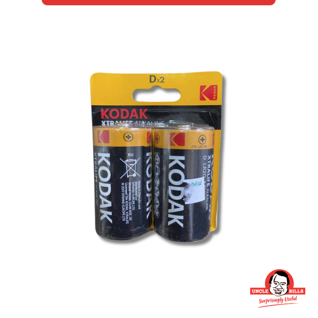 Bộ 2 pin đại Kodak Alkaline D điện thế 1.5V Uncle Bills IB0161 siêu bền hàng nhập khẩu chính hãng pin đèn pin