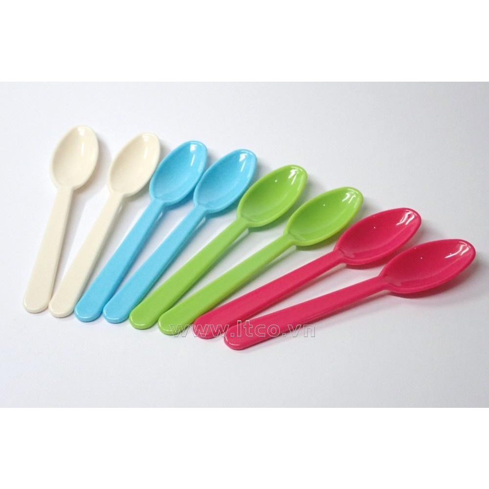 Set 8chiếc thìa/muỗng nhựa Yamada Kagaku đủ màu 14.2cm kháng khuẩn an toàn, không BPA, khả năng chịu nhiệt hàng Nhật