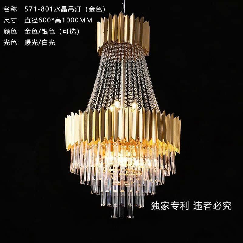 Đèn chùm đá Pha Lê to khủng Siêu đẹp cho không gian lớn