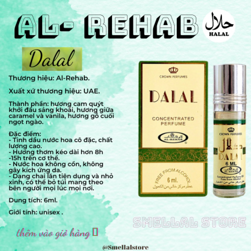 Tinh Dầu Nước Hoa Arap Dalal