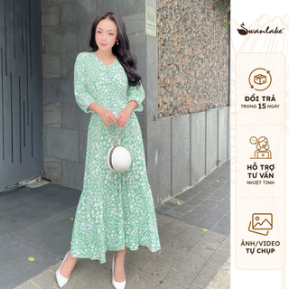 SWANLAKE | Đầm Công Sở Đuôi Cá Cổ V, Xếp Ly Eo Sang Trọng, Tôn Dáng MÃ: D10910LW01
