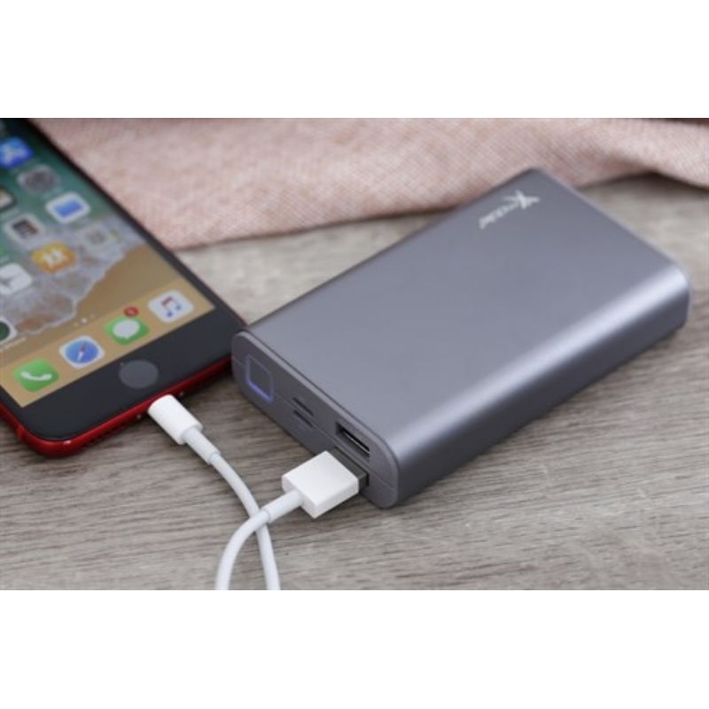 Pin sạc dự phòng 10000mAh Lightning Xmobile LJ JP90S Nhôm Xám 97% nobox