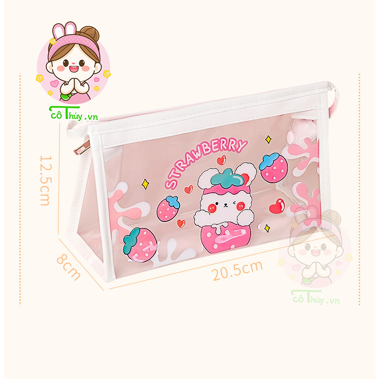 H03 Hộp đựng bút dung lượng lớn, Túi đựng bút, bút chì cho học sinh, Lưu trữ văn phòng phẩm hình gấu và mèo