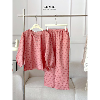 PIJAMA CỔ TRÒN QUẦN DÀI COMICHOUSE