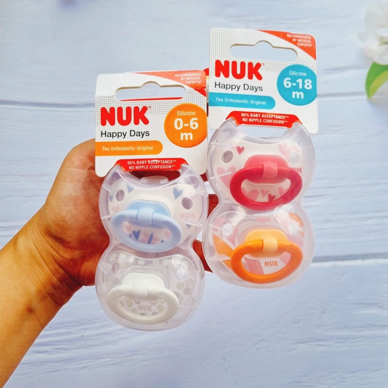 Bộ 2 Ti NUK HappyDays Silicon