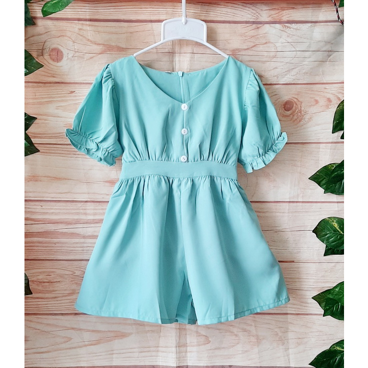 13-30kg Đầm sơ mi cài nút trước cho bé gái