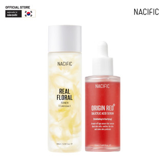 Combo Nacific Tinh chất Origin Red Salicylic Acid Serum 50ml +Nacific Nước hoa hồng Real Floral Toner Calendula 180ml