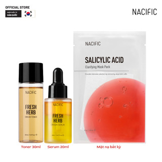 Mặt nạ Salicylic Acid Mask Pack 30g+Fresh Herb Origin Serum 20ml+Fresh Herb Origin Toner 30ml