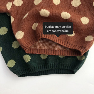 Áo len chấm bi bé trai bé gái
