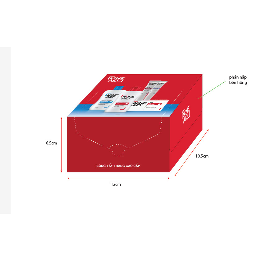 (Quà tặng không bán) Bông tẩy trang cao cấp Acne Aid