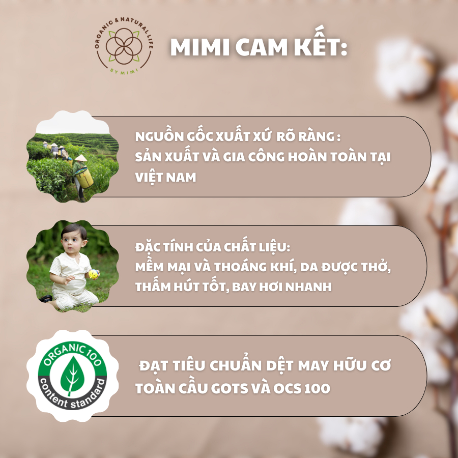 Áo ba lỗ bé trai Nature Colored - Mimi Organic thanh lịch sợi bông hữu cơ mềm mịn kháng khuẩn