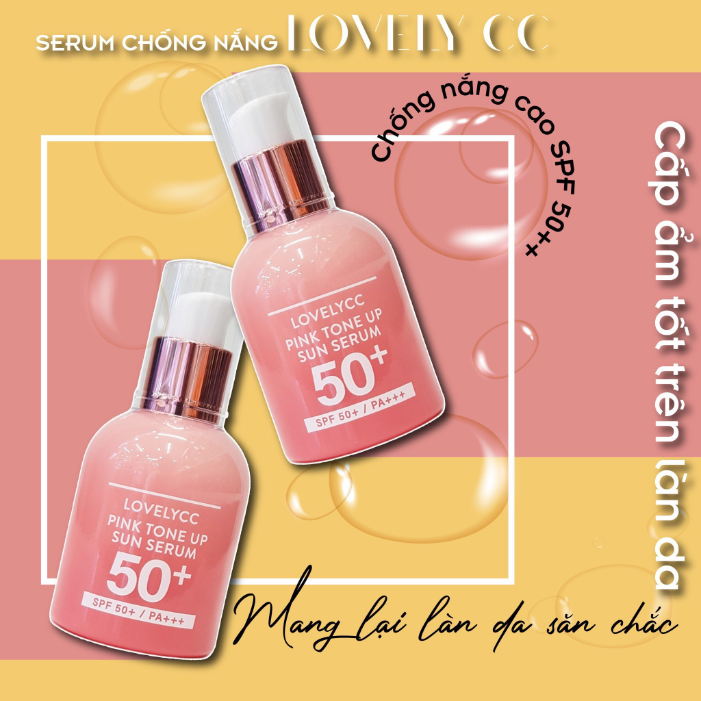 Serum Chống Nắng Nâng Tone LovelyCC Pink Tone Up SPF50+/PA+++