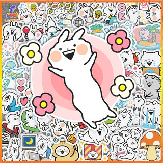 Set 52 Nhãn Dán Sticker Usagyuuun chống nước, Hình Dán Thỏ Usagyuuun, Decal Usagyuuun cute dán vali, laptop