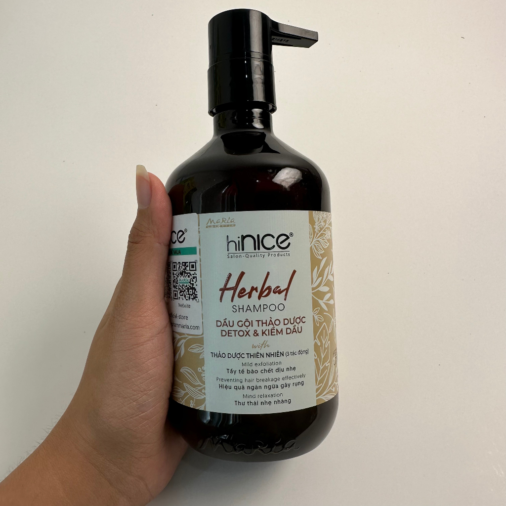 Dầu gội Thảo Dược hiNice tẩy tế bào chết, DETOX & KIỀM DẦU Chai 422g