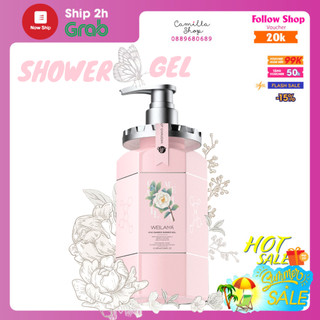 Sữa tắm trắng da hương hoa trà Weilaiya Niacinamide 450ml