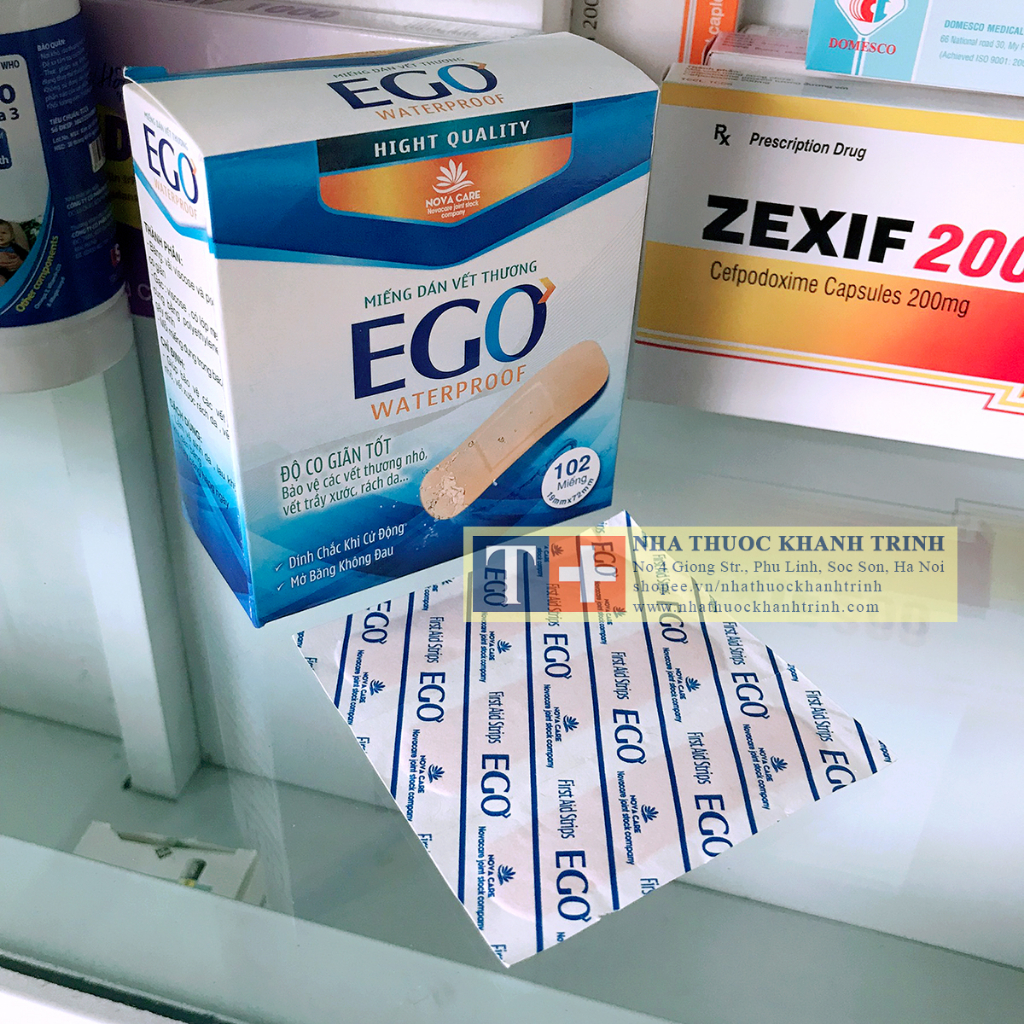 Miếng dán vết thương EGO, giúp bảo vệ các vết thương nhỏ, vết xước rách da, vết trầy