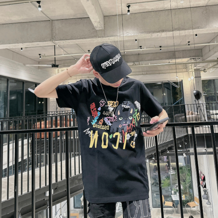 Áo Thun DSQ 093 Nam Siêu Cấp Chất Liệu Cotton Hai Màu Đen Trắng Thời Trang Nam Thấm Hút Mồ Hôi