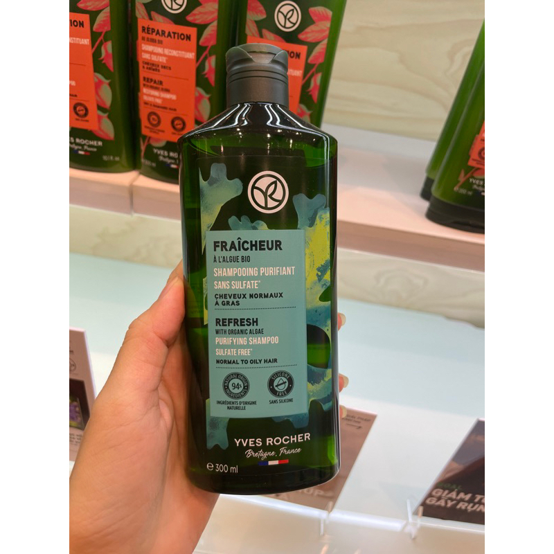 Dầu gội thanh lọc cho tóc thường đến tóc dầu Yves Rocher 300ml