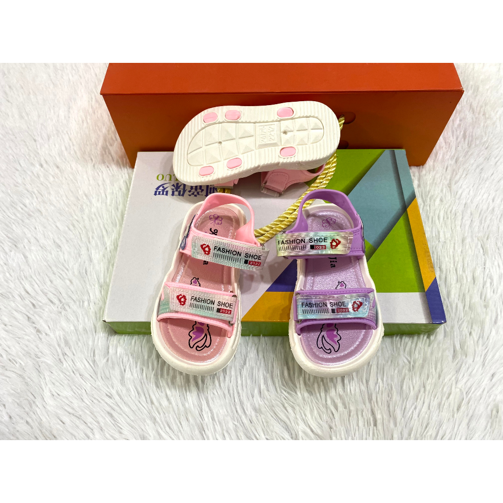 Dép sandal cao su quai hậu cho bé gái hình công chúa elsa dễ thương