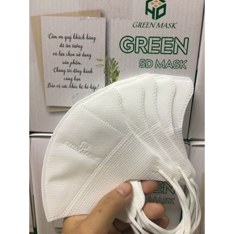 Combo 2 túi khẩu trang 5D Green Mask 10 chiếc
