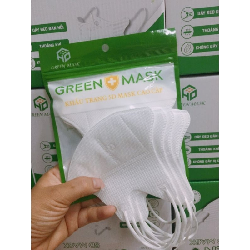 Combo 2 túi khẩu trang 5D Green Mask 10 chiếc