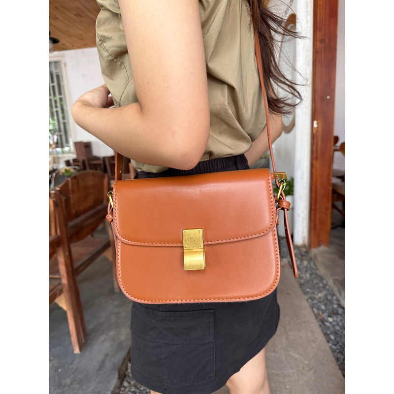 Túi đeo chéo nữ túi xách nữ sang chảnh hộp vuông MM Bags phong cách Hàn
