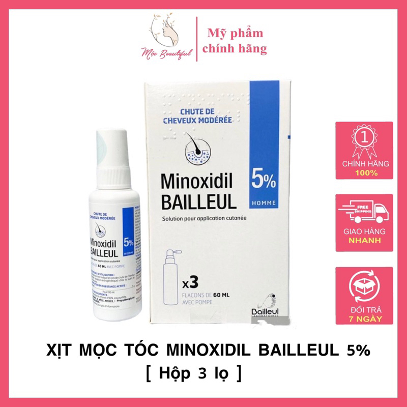 Xịt Mọc Tóc Minoxidil 5% - Giảm Rụng Tóc , Kích Mọc Tóc
