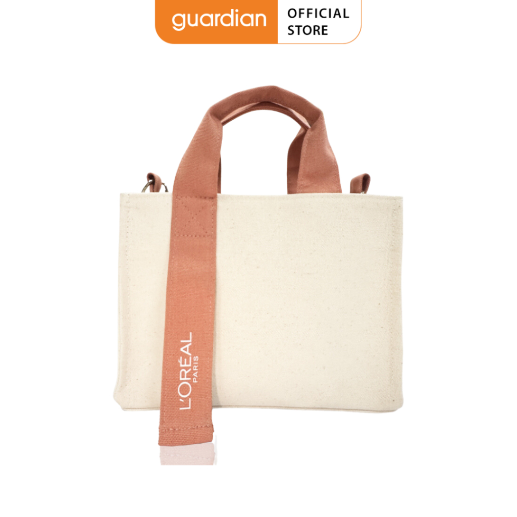 Túi Canvas Màu Trắng Dây Hồng L'Oreal Paris