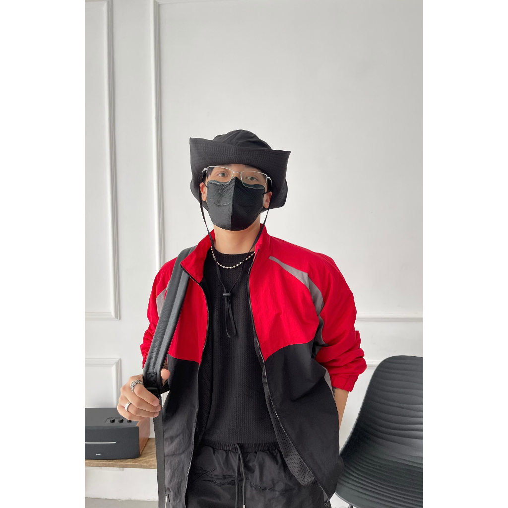 Áo khoác dù 2 lớp form basic phối màu