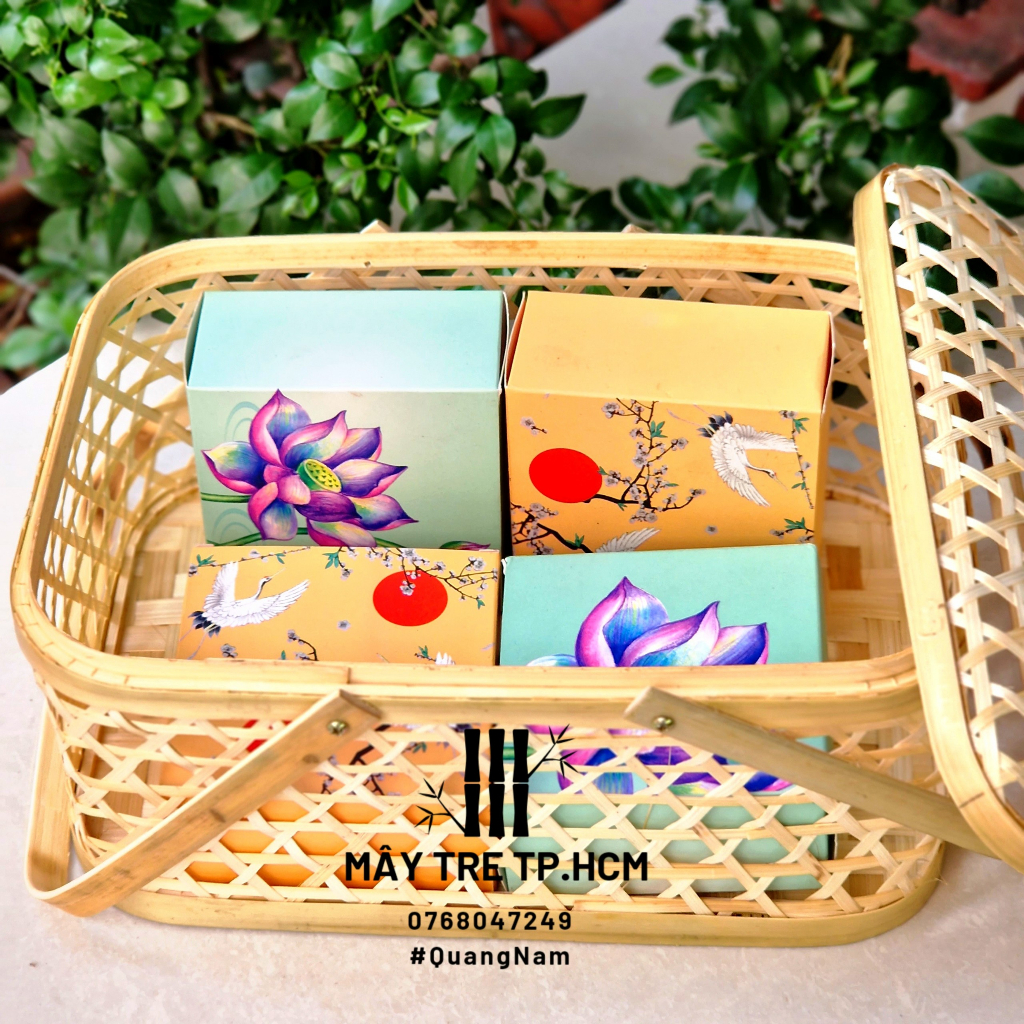 Hộp quà tặng mây tre đa năng,hộp quà tặng cao cấp lễ tết, hộp tre quà tặng thân thiện môi trường
