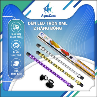 Đèn LED tròn XML 2 hàng bóng đỏ/ vàng/ trắng - Hỗ trợ lên màu cá rồng kích thước 60cm-1m8, 10w-30w