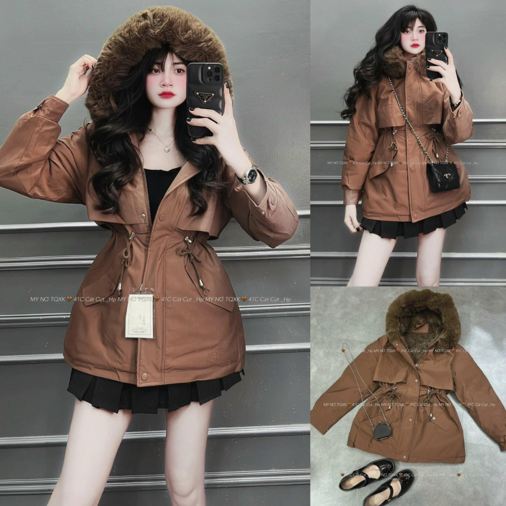 Áo parka nữ chùm mông cao cấp, Áo khoác nữ QCCC loại 1_MS22