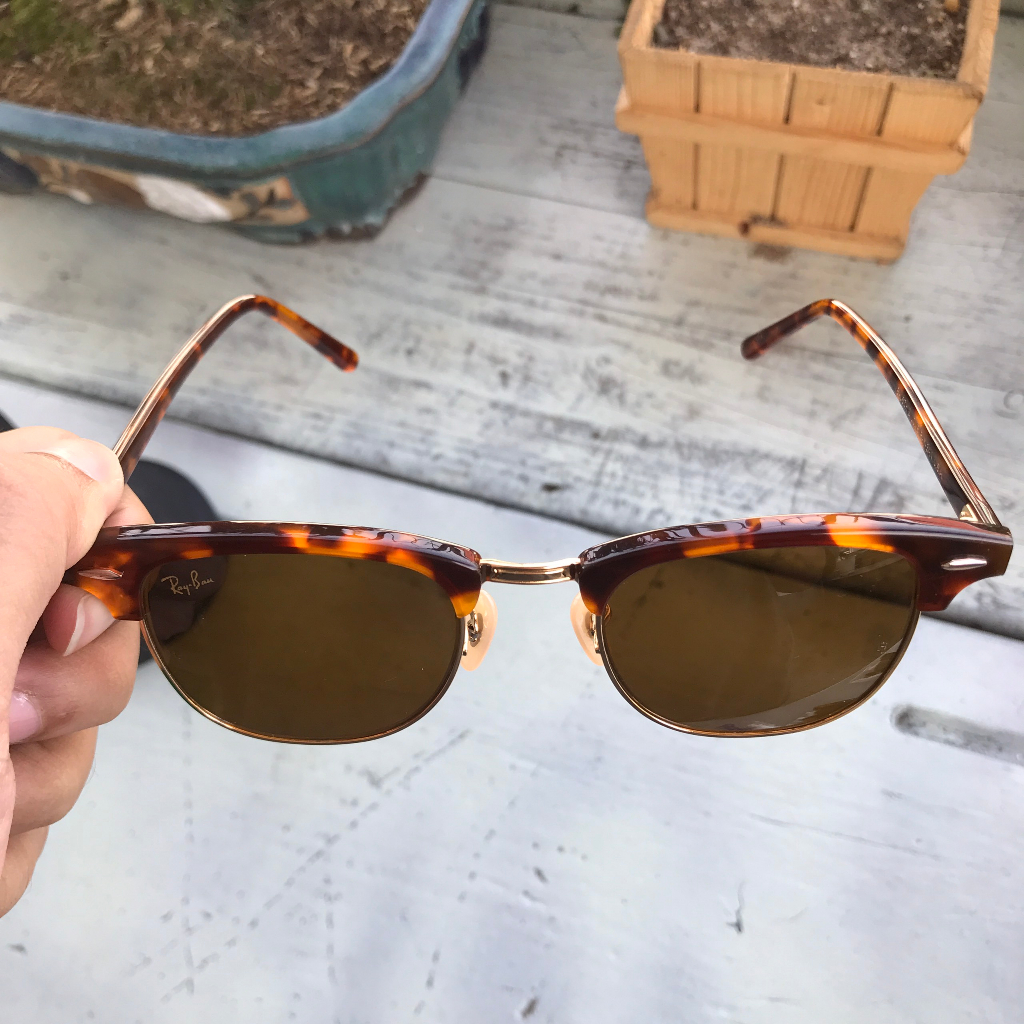 Mắt Kính Clubmaster Mắt NâU Trà 2hand - Cực Độc Dị Quá Đẹp