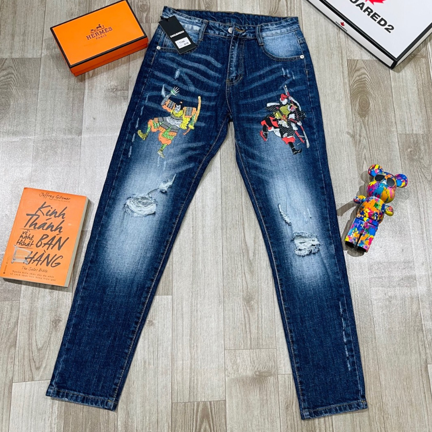 Quần Jean Nam DSQ SAMURAI+DSQ D2 Cao Cấp Chất Jean Co Dãn ,Hàng Thời Trang Nam HOT TREND 2023