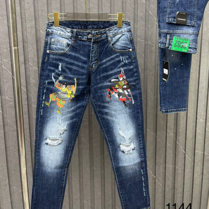 Quần Jean Nam DSQ SAMURAI+DSQ D2 Cao Cấp Chất Jean Co Dãn ,Hàng Thời Trang Nam HOT TREND 2023