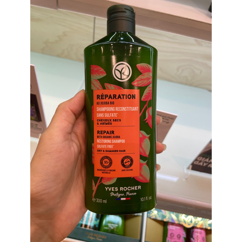 Dầu Gội Phục Hồi Tóc Hư Tổn Repair Hair Care Restoring Shampoo Sulfate Free Bottle 300Ml Yves Rocher 300ml