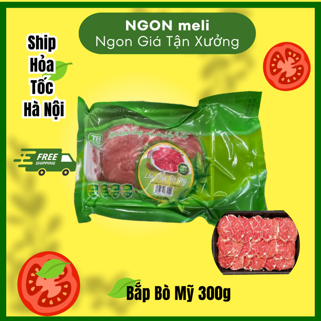 Bắp bò Mỹ thả lẩu 300g NGON meli Giao Hàng Hỏa Tốc Tại Hà Nội