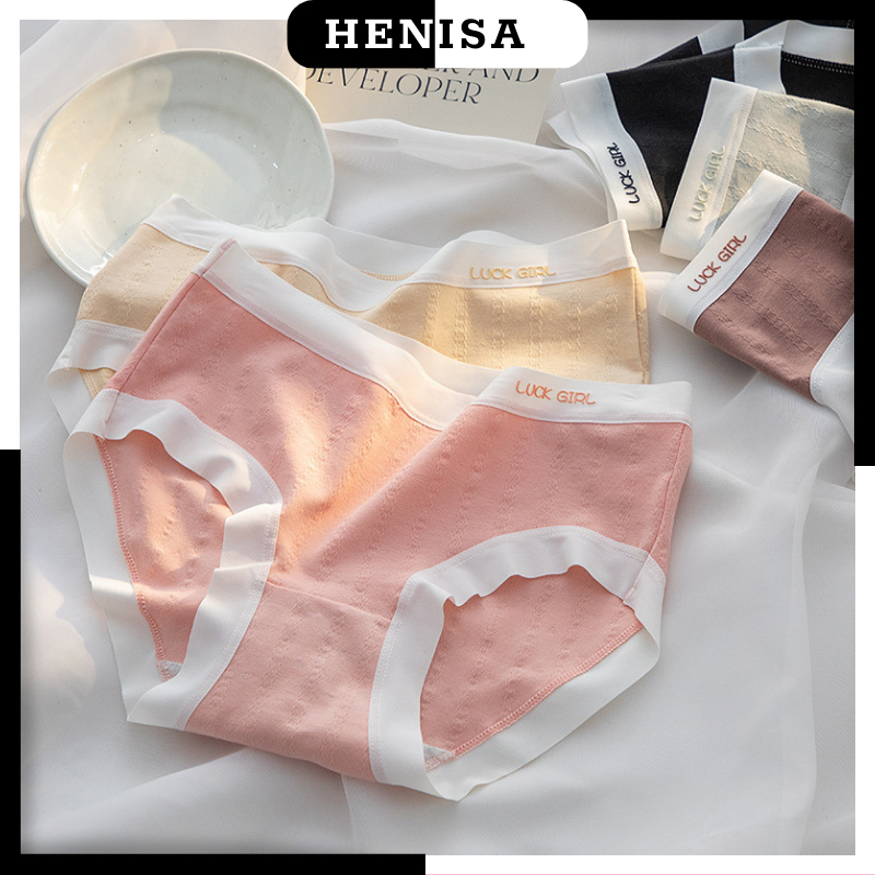 Quần Lót Nữ Cotton Không Viền Luck Girl HENISA Mã AMN-372
