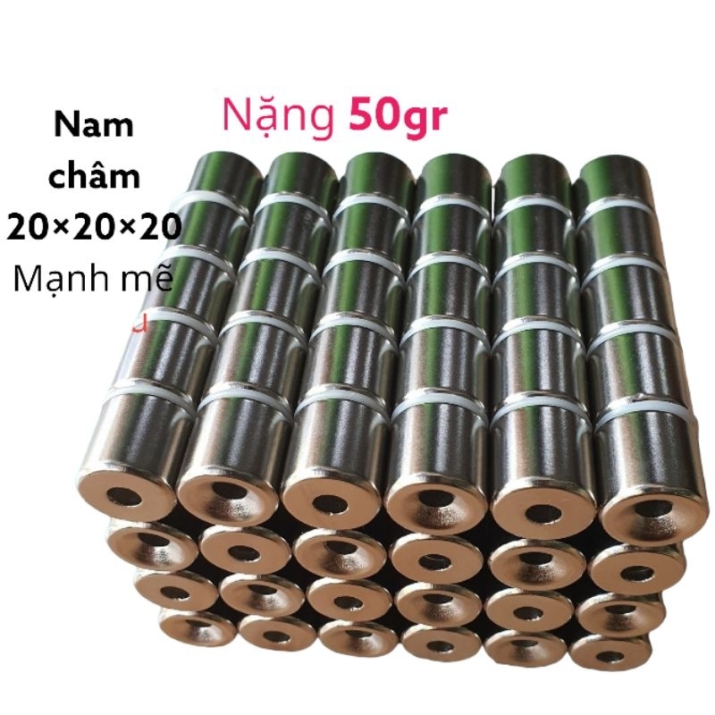 Nam châm siêu 20×20×20 mạnh mẽ không móc khóa