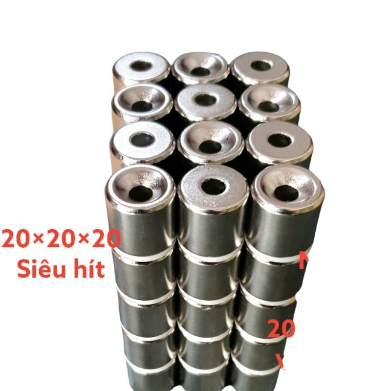 Nam châm siêu 20×20×20 mạnh mẽ không móc khóa
