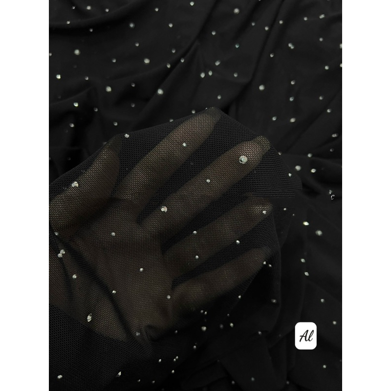 Áo lưới dúm đính đá siêu sang