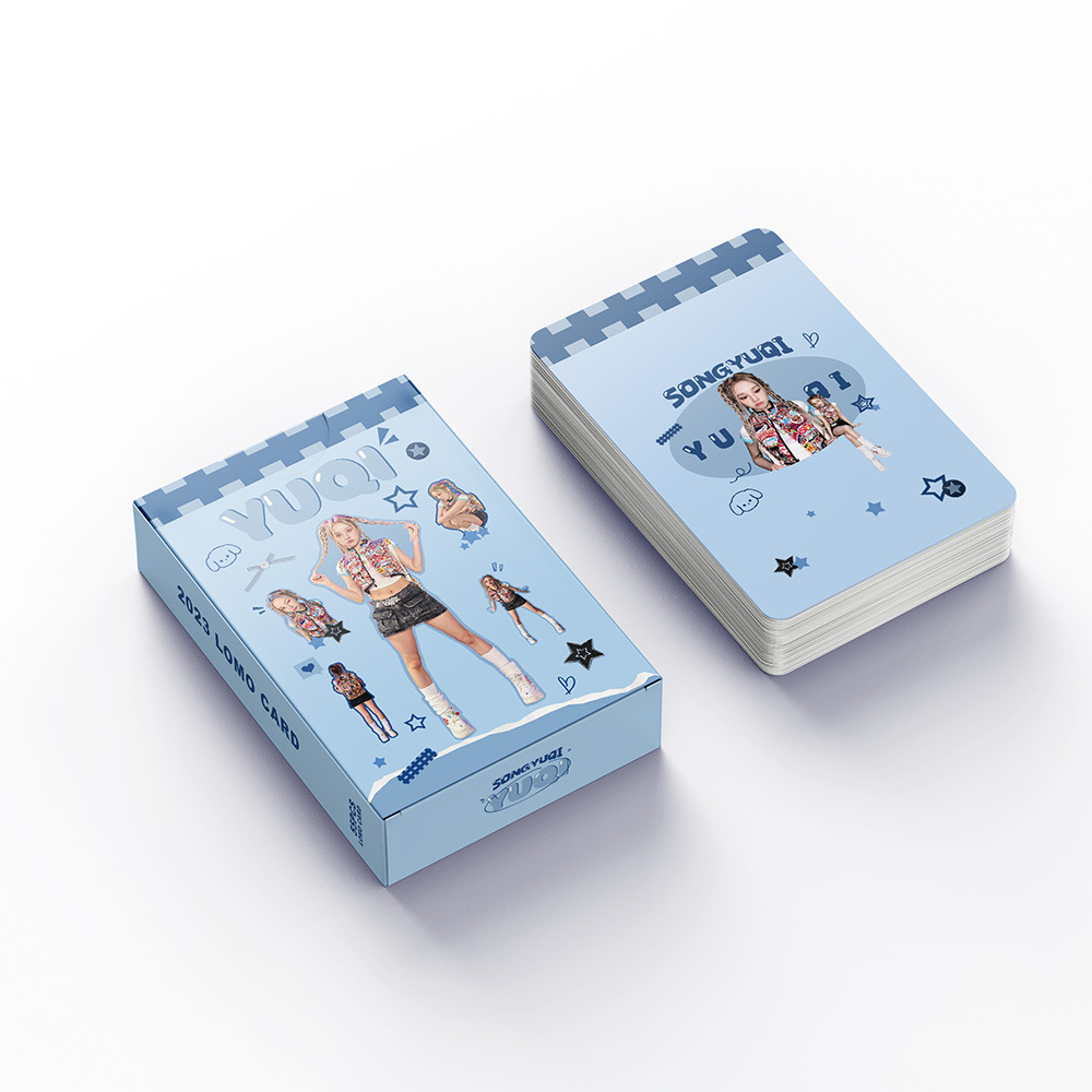 Thẻ Lomo card I-dle bo góc Song Yuqi Album Thần Tượng Kpop - Tết Tóc Xanh