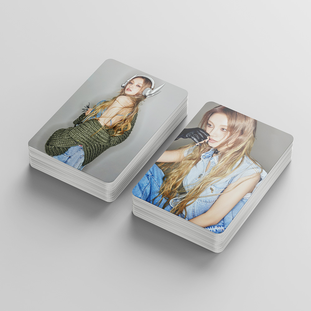 Thẻ Lomo card I-dle bo góc Song Yuqi Album Thần Tượng Kpop - Tết Tóc Xanh