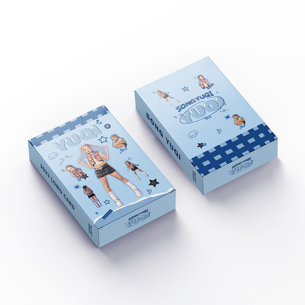 Thẻ Lomo card I-dle bo góc Song Yuqi Album Thần Tượng Kpop - Tết Tóc Xanh