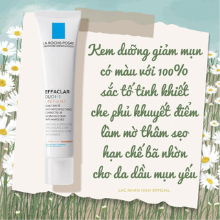[Auth Pháp] KEM GIẢM MỤN CÓ MÀU CHE KHUYẾT ĐIỂM LA ROCHE-POSAY EFFACLAR DUO+ UNIFIANT CHO DA DẦU MỤN NHẠY CẢM