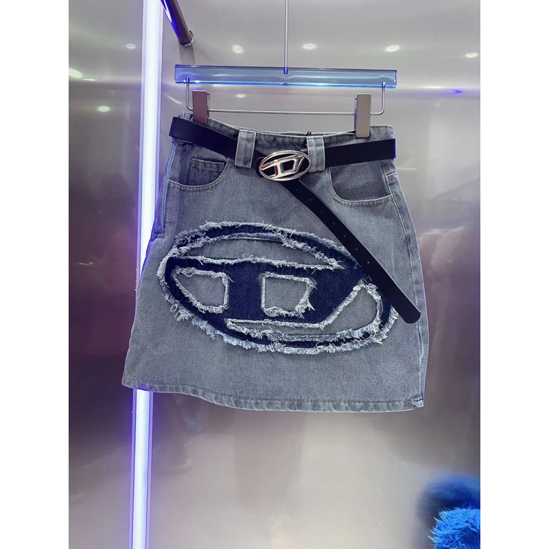 Chân váy jeans kèm belt